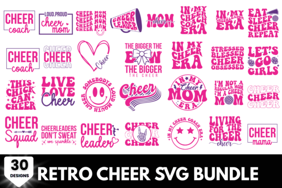 30 Cheer SVG Bundle: A Bold and Energetic Design