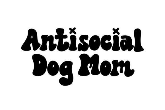 Antisocial Dog Mom: A Bold and Playful Embroidery Design