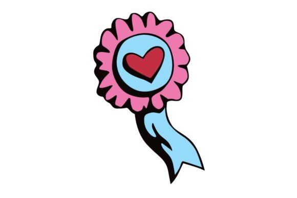 Best Mom Heart Medal: A Festive Embroidery Design