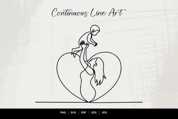 Exploring Mother and Baby Line Art for Embroidery