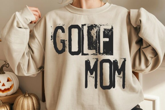 Golf Mom Typography Design: A Stylish Embroidery Choice