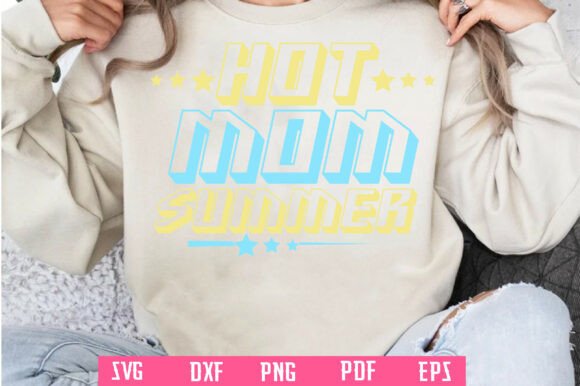 Hot Mom Summer PNG for Embroidery Projects