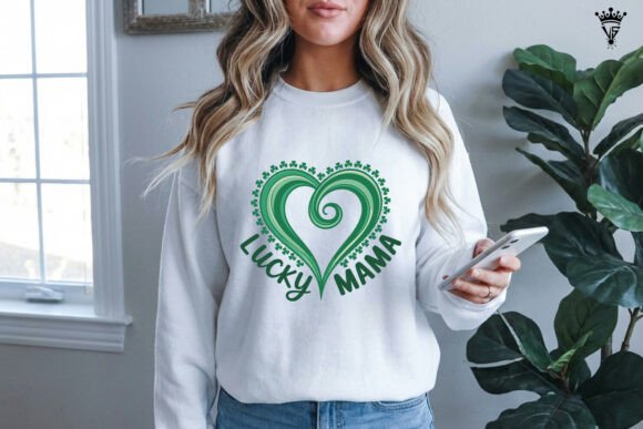 Lucky Mama Shamrock Heart SVG: A Charming Design