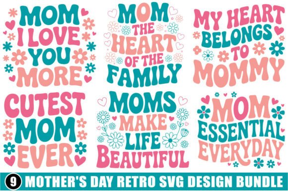 Mother’s Day Retro SVG Design Bundle