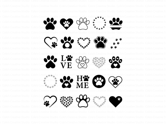 Paw Print Clipart SVG Bundle for Pet-Themed Projects