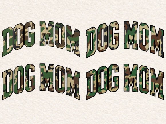 Retro Camo Dog Mom Design: A Versatile Embroidery Asset