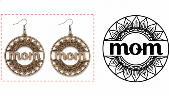 Review: Mom Mandala Circle Laser Cut Earring